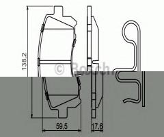 Bosch 0986424700 klocki hamulc. subaru forester  97-00, subaru impreza sedan (gc)