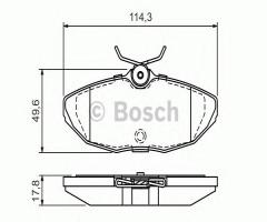 Bosch 0986424702 klocki hamulc. jaguar s-type  99- tył, jaguar s-type (ccx)