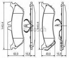 Bosch 0986424708 klocki hamulc. mercedes w163 ml230-ml430  98-00 ty, mercedes-benz klasa m (w163)