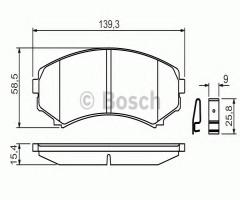 Bosch 0986424709 klocki hamulc. mitsubishi pajero  00-, mazda e-serie nadwozie pełne (sr2)