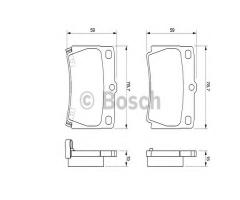 Bosch 0986424711 klocki hamulc. mitsubishi pajero sport  98-00 tył, mitsubishi pajero sport (k90)