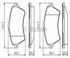 Bosch 0986424721 klocki hamulc. landrover freelander  00-07, land rover freelander (ln)