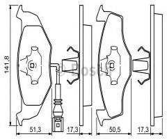 Bosch 0986424723 klocki hamulc. skoda fabia  99- z czuj., skoda fabia (6y2), vw polo (9n_)