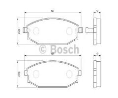 Bosch 0986424727 klocki hamulc. hyundai galloper  98-, hyundai sonata iv (ef)