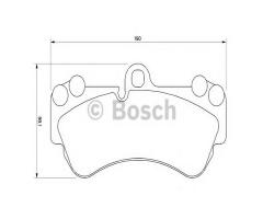 Bosch 0986424740 klocki hamulc. vw touareg  02-, porsche cayenne (955), vw touareg (7la, 7l6, 7l7)