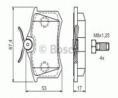 Bosch 0986424751 klocki h-ca t.vw passat golf renault volvo, citroËn c8 (ea_, eb_)