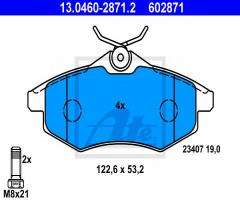 Ate 13.0460-2871 klocki hamulcowe citroen c3 1,1-1,4 hdi 02-, citroËn c3 i (fc_)