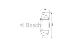 Bosch 0986424756 klocki hamulc. opel corsa c 1,8 16v  00- tył, fiat 500 (312), lancia musa (350)