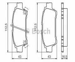Bosch 0986424762 klocki hamulc. landrover freelander  00-07, toyota previa (mcr3_, acr3_, clr3_)