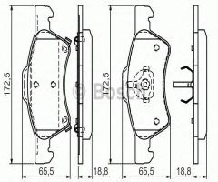 Bosch 0986424765 klocki hamulc. chrysler voyager  00- koła 16 cali, chrysler voyager iv (rg, rs)