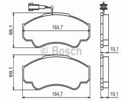 Bosch 0986424769 klocki hamulc.p. fiat ducato  02- z czuj., citroËn jumper autobus (244, z_)