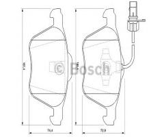 Bosch 0986424777 klocki hamulc. vw t4  98- z czuj. koła 16, ford galaxy (wgr)