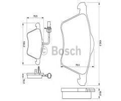 Bosch 0986424780 klocki hamulc. vw sharan  01- z czuj., ford galaxy (wgr), seat alhambra (7v8, 7v9)