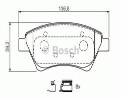 Bosch 0986424785 klocki hamulc. renault megane ii kombi 03-, renault megane ii kombi (km0/1_)