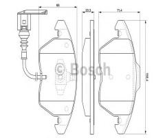 Bosch 0986424797 klocki hamulc. vw touran 03- z czuj., audi tt (8j3), seat altea (5p1)
