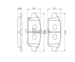 Bosch 0986424803 klocki hamulc. toyota yaris 99- (+abs), toyota yaris (scp1_, nlp1_, ncp1_)