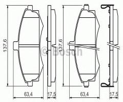 Bosch 0986424810 klocki hamulc. hyundai elantra  01-, hyundai elantra (xd), kia cerato sedan (ld)