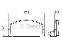 Bosch 0986424817 klocki hamulc. mazda 6  02- tył, mazda 6 hatchback (gh)