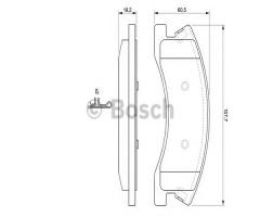 Bosch 0986424823 klocki hamulc. jeep grand cherokee ii  02-, jeep grand cherokee ii (wj, wg)