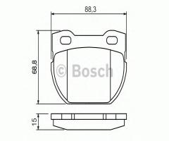 Bosch 0986424827 klocki hamulc. landrover defender  90- tył, land rover defender station wagon (ld)