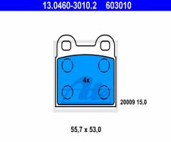 Ate 13.0460-3010 klocki hamulcowe vw 1500-1600 65-71, daf 55, nsu prinz, opel kadett b