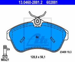 Ate 13.0460-2881 klocki hamulcowe citroen c3 1,4 hdi-1,6 02-, citroËn c3 i (fc_)