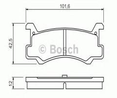 Bosch 0986460080 klocki hamulc. mazda 323  85-91 tył, daihatsu charade iv (g200, g202)