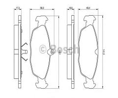 Bosch 0986460938 klocki hamulc. opel astra f, corsa b, daewoo nexia (kletn)