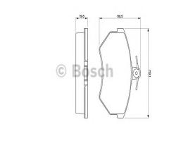Bosch 0986460944 klocki hamulc. vw passat  88-96 19mm, audi coupe (89, 8b), seat toledo i (1l)