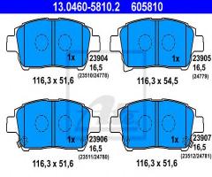 Ate 13.0460-5810 klocki hamulcowe toyota yaris 99- (+abs) z akustycznym czujnikiem zużycia