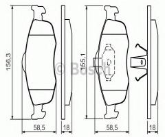 Bosch 0986460969 klocki hamulc. ford mondeo 93-00, ford scorpio i (gae, gge)