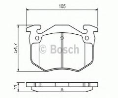 Bosch 0986460970 klocki hamulc. citroen xsara kombi  97-05 tył, citroËn zx (n2)