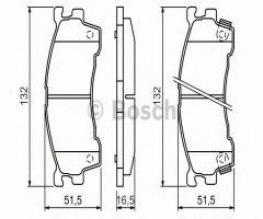 Bosch 0986460975 klocki hamulc. mazda 626  97-02, ford usa probe ii (ecp), mazda mx-6 (ge)