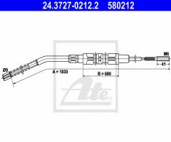 Ate 24.3727-0212 linka hamulca ręcznego bmw 3 e30 82-91, bmw 3 (e30)