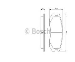 Bosch 0986460980 klocki hamulc. mitsubishi colt  96-04, daihatsu terios (j1)