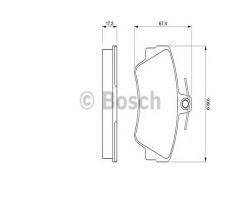 Bosch 0986460989 klocki hamulc. volvo 440  88-97, volvo 480 e