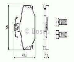 Bosch 0986460995 klocki hamulc. volvo 740,760,780  84-91 tył, volvo 960 (964)