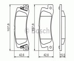 Bosch 0986461136 klocki hamulc. toyota avensis  00-01 tył, lexus rx (mcu15)