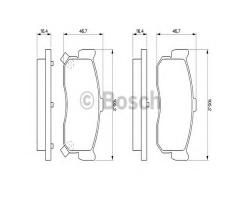 Bosch 0986461144 klocki hamulc. nissan almera  95-00 tył, nissan sunny iii hatchback (n14)