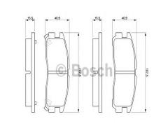 Bosch 0986461145 klocki hamulc. mitsubishi galant  93- tył z czuj., mitsubishi sapporo iii (e16a)