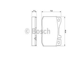 Bosch 0986463412 klocki hamulc. mercedes w123  79-85, mercedes-benz sedan (w123)