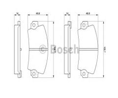 Bosch 0986463490 klocki hamulc. renault 21,25,espace tył, renault 5 (122_), talbot murena