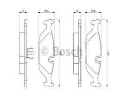 Bosch 0986466751 klocki hamulc. bmw 3 e30  82-93 tył, bmw 3 (e30)