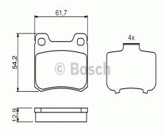 Bosch 0986466874 klocki hamulc. mercedes w201  82-93 tył, mercedes-benz 190 (w201)