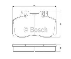 Bosch 0986468350 klocki hamulc. db 609d-814d  86-, mercedes-benz klasa e (w210)
