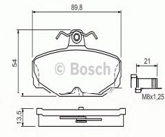 Bosch 0986469810 klocki hamulc. ford scorpio  85-94 tył z czuj., ford sierra hatchback (gbc, gbg)