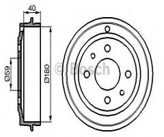 Bosch 0986477083 bęben hamulc. fiat punto  93-05, fiat panda (169), ford ka (ru8)