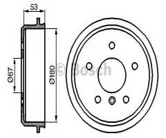 Bosch 0986477096 bęben hamulc. mercedes w168 a-klasa  97-04, mercedes-benz klasa a (w168)