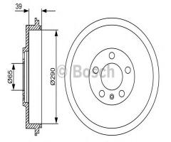 Bosch 0986477152 bęben hamulc. skoda octavia  96-, skoda roomster (5j)