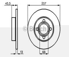 Bosch 0986478016 tarcza hamulc. audi 100  76-90, audi 80 (89, 89q, 8a, b3)
